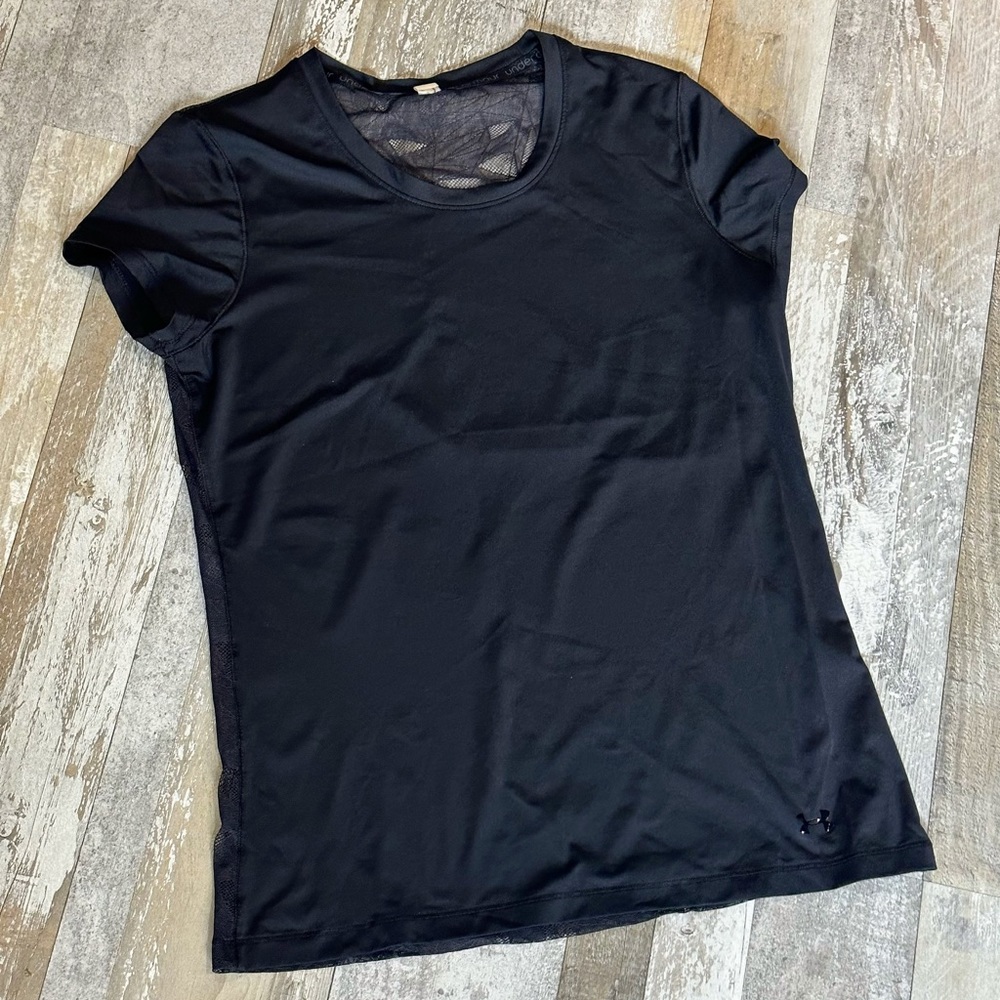 Women’s Black Under Armour Sheet Back T-Shirt